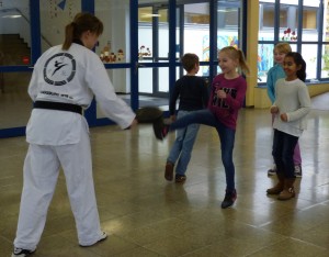 Teakwondo: Hier musste man kräftig zutreten.