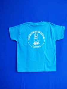 Schul-T-Shirt blau Rückseite